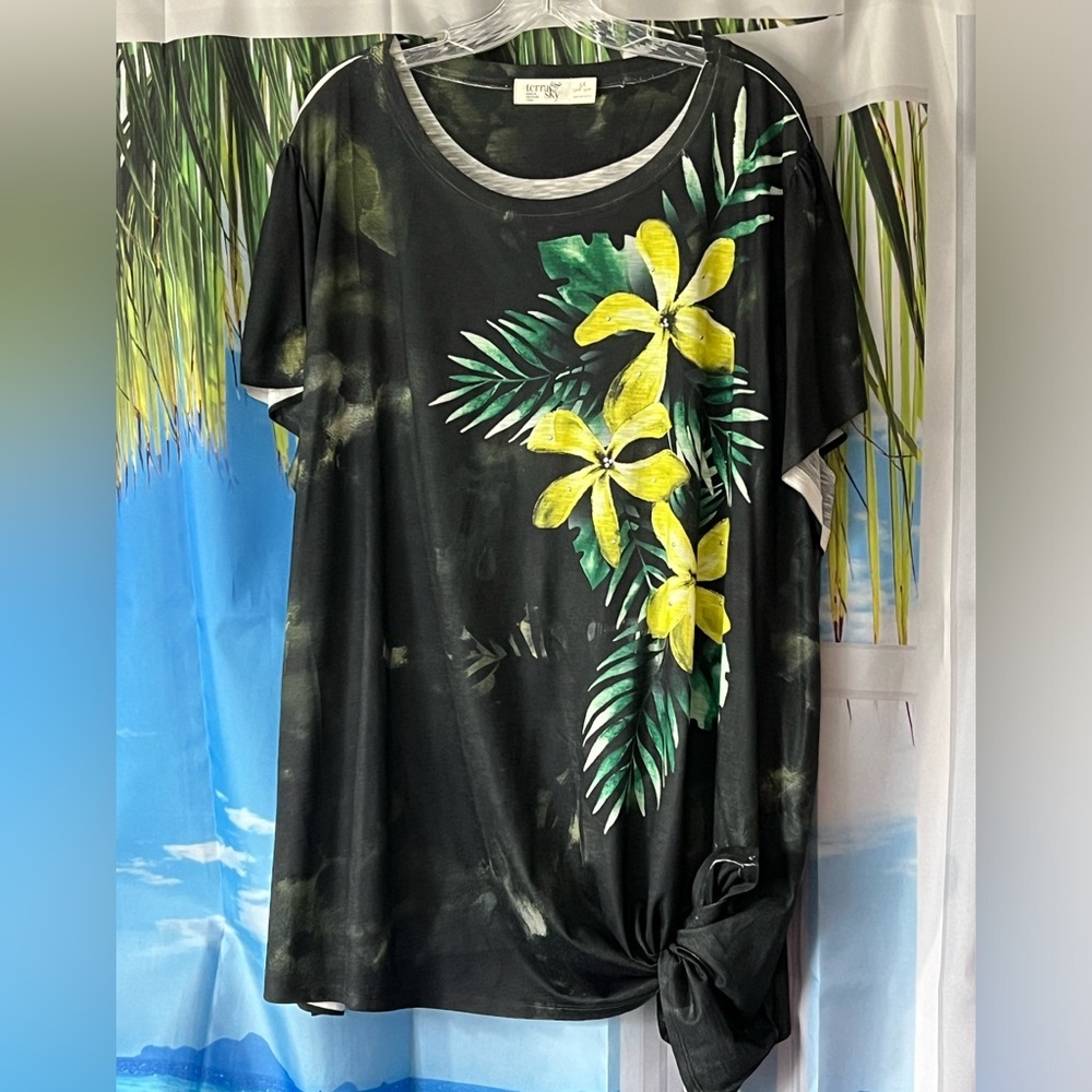 NWOT Terra & Sky Floral Plus Size Top 5X